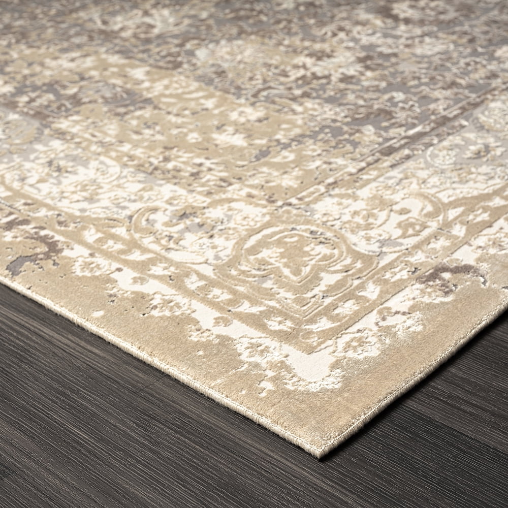 LR Home Ox Bay Cherry Floral/Botanical Classic/Traditional Luxelon Blend Indoor Area Rug, 7'9" x 9'9"