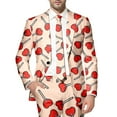 thumbnail image 4 of Toimothcn Mens Blazer Jacket Fashion Valentine Day Love Heart Printed Blazers Oversized Warm Slim Fit One Button Funny Festival Performance Suit Jacket Comfy Men's Clothing, 4 of 4