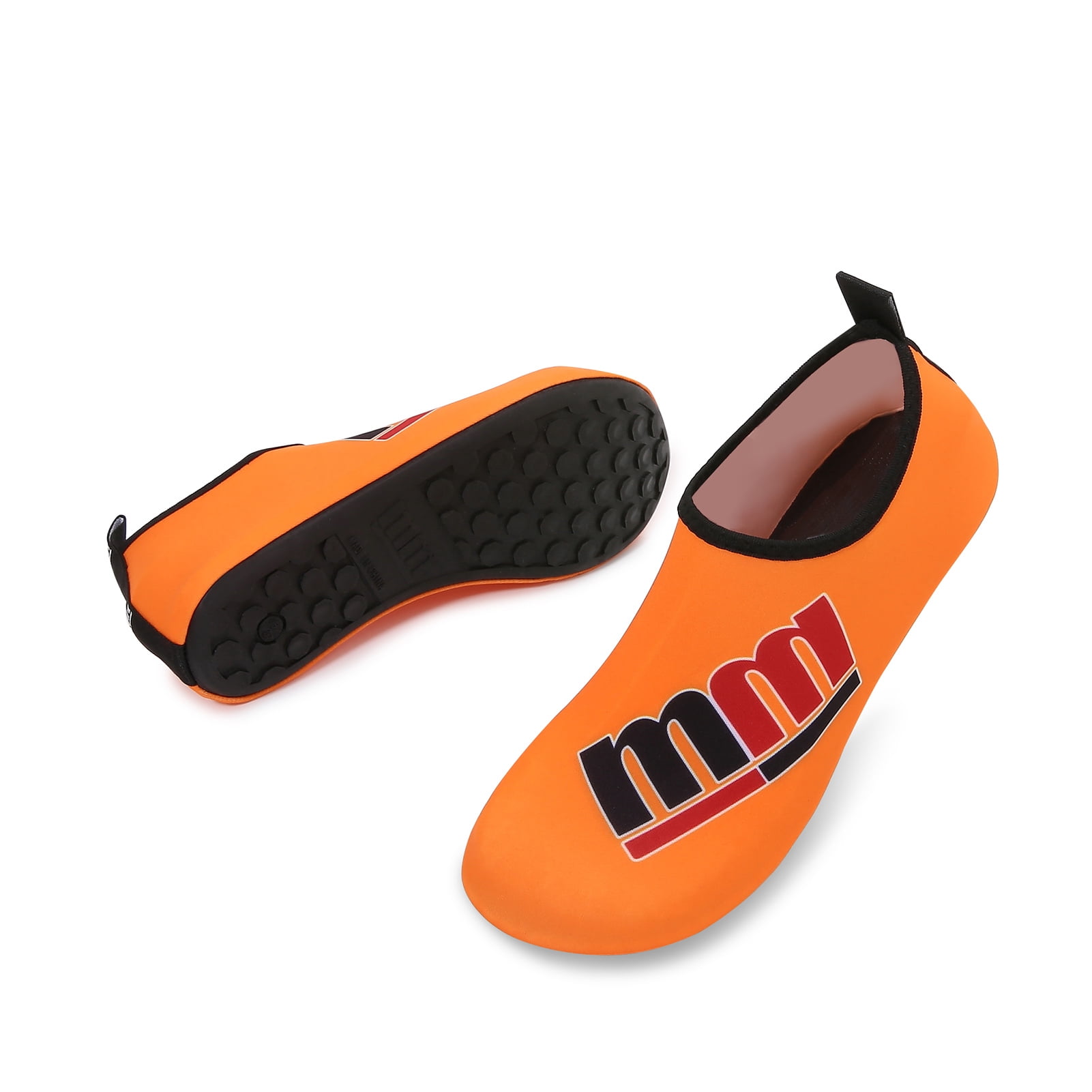 Men and Women a Slip On Barefoot Quick-Dry Beach Aqua Yoga Water Shoes (MM/Orange, 5.5-6.5 Women/5-5.5 Men)