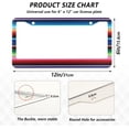 thumbnail image 4 of GZHJMY Color Stripe Car License Plate Frame, 2 Pack Aluminum License Plate Holder with Screws for Men Women License Plate Cover-Round Hole Decorative, 4 of 7
