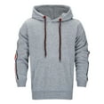 thumbnail image 2 of ANINEO Men Autumn Fashion Trend Long Sleeved Hooded Sweatshirt Casual Outdoor Long Sleeved Hooded Sweatshirt Solid Color Trendy Male Dailywear, 2 of 7