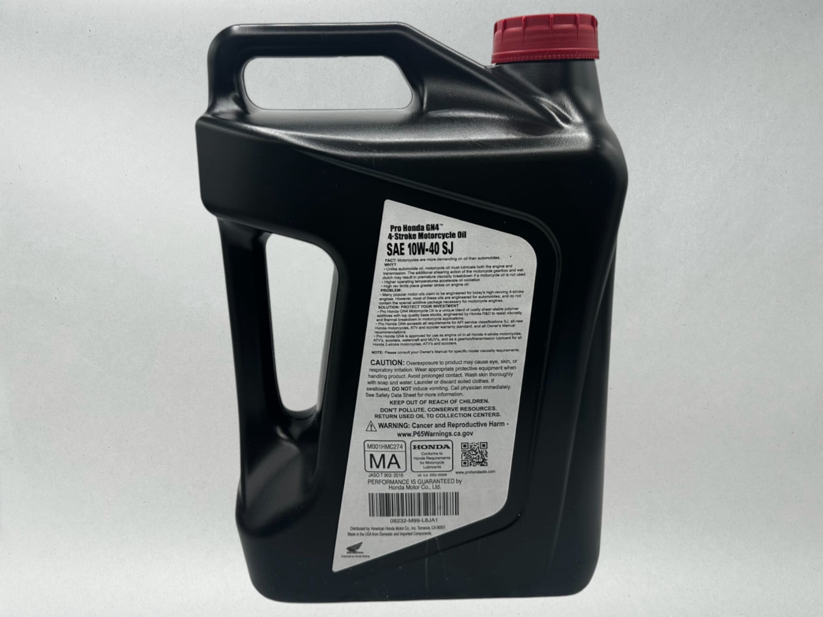 Honda Genuine OEM Authentic Standard GN4 10W-40 5 Quart Jug 08232-M99-L8JA1