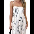 thumbnail image 1 of Vestido Maxi Estampado para Mujer, con Tirantes Finos, Floral, Estilo Bohemio, Fluido, para Playa y Vacaciones de Verano. Floral Beige XXL, 1 of 7