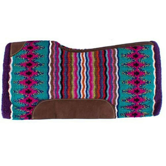 Showman 34" x 36" Multicolor Memory Felt Bottom Contoured Saddle Pad