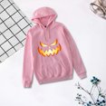 BINGRUIGS Lightweight Hoodie Women Halloween Creative Pumpkin Face