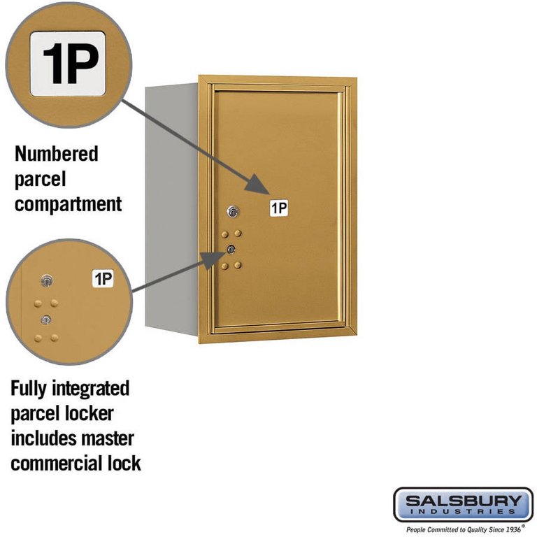3700 Series Private Front Loading 6 Door High Unit 23-1/2 in. Parcel Locker 1 PL6 4C Horizontal Mailbox in Bronze 3700 Series Private Front Loading 6 Door High Unit 23-1/2 in. Parcel Locker 1 PL6 4C Horizontal Mailbox in Bronze