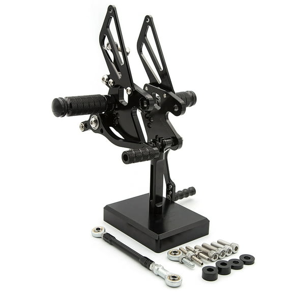 FXCNC CNC 08-12 Ninja 250 Billet Adjustable Motorcycle Footrests Rearset Foot Pegs Rear Set Compatible with NINJA 250 2008 2009 2010 2011 2012