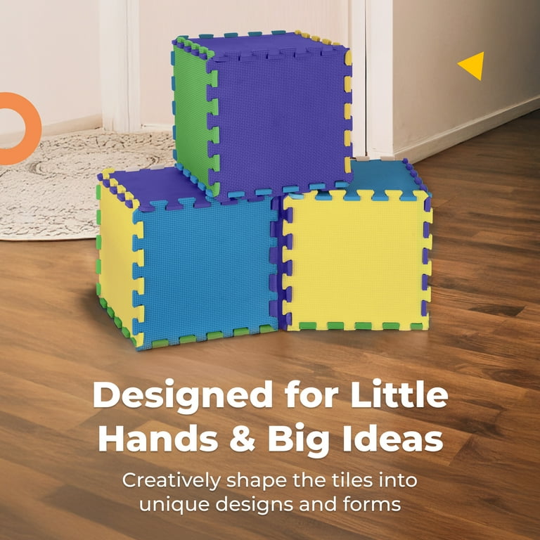 Vivi Playmat Coolcandy 18 Tiles/Set Play Mat For Playpen, Soft Non