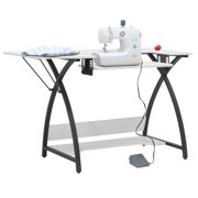 Sew Ready Comet Sewing Table Folding Top Adjustable Platfomr Black/White