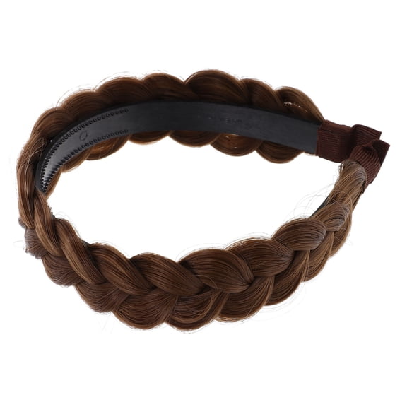 CTIRCHIU Fishbone Braided Headband Brown Plastic Resin Fashion Accessory