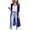 Blue, variant on Lovskoo Women's Velvet Cardigan Jacket Open Front Lapel Collar Outerwear Sequin Duster Coat Velour Long Blazers Navy