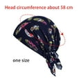 thumbnail image 6 of PHOGARY 4pcs Pre-Tied Chemo Head Scarf Beanie Covers Cap Head Scarves Sleep Turban Hat Women Bandana with Stretch Print Ruffle, 6 of 7