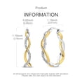 thumbnail image 4 of MULA Original 925 Sterling Silver Hoop Earrings 5A CZ Gold Plated Sparkling Weaving Jewelry Gift for Women, 4 of 7