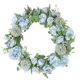 thumbnail image 5 of Guirnalda de flores artificiales para colgar en la pared, simulación, decoración floral, hogar, boda, corona de flores falsas, azul lago Speravity HA9082-04B, 5 of 6