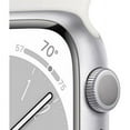 thumbnail image 3 of Restored Premium Apple Watch Series 8 (GPS, 45mm) - Silver Aluminum Case with White Band (Refurbished), 3 of 5