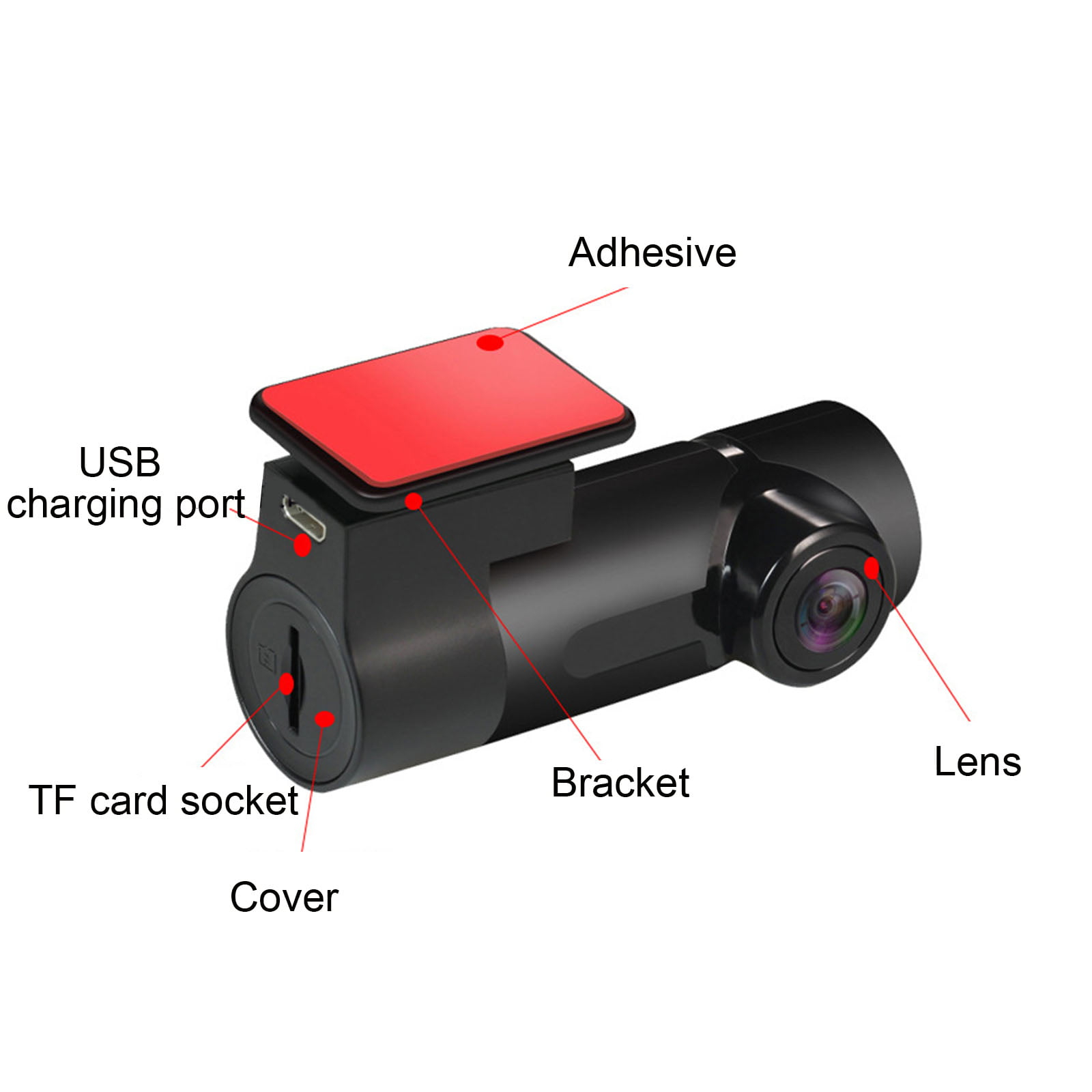 Car WiFi Hidden Driving Recorder Loop Recording Night Vision Wireless Dash Cam 