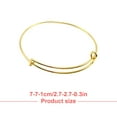 thumbnail image 2 of Bracelet Extensible Fil de Bracelet Vierge Style Simple Réglable Unique Manchette Mode Bijoux Main Ornement Délicat Bons Accessoires Or, 2 of 6