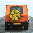 thumbnail image 6 of Pofeuu Orange Print Spare Tire Wheel Cover for Car Truck SUV Camper Universal Fit Spare Tire Cover RV Spare Tire Covers-16 inch, 6 of 6