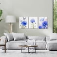thumbnail image 6 of Flower Canvas Wall Art-Colorful Floral Picture for Bedroom- Watercolor Blue and Purple Wildflower Canvas Décor, Nature Scenery with Butterfly Print Room Décor，12"x16", 6 of 6