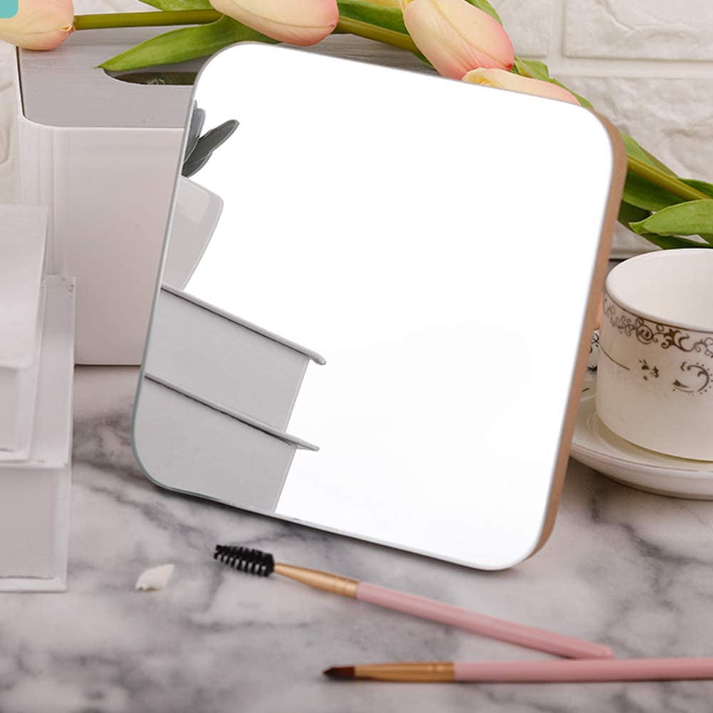 Table Desk Mirror Rustic for  Bedroom Bathroom  Vanity Compact Cosmetic Makeup Desk Mirror