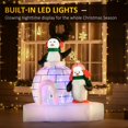 thumbnail image 3 of 5ft Light Up Penguins Outdoor Christmas Inflatable Yard Decoration w/ LED Lights, 3 of 10