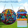 thumbnail image 2 of Colorful Christmas Pine Tree Stained Glass Suncatcher Window Hangings Colored Handmade Glass Suncatcher Crafts Kits for Indoor Garden Christmas Decoration 16x16cm(4), 2 of 7