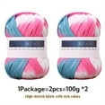 thumbnail image 4 of AIGIA 2 Pack Colorful T-Shirt Yarn Knitting Yarn Fabric Crochet Cloth for DIY Knitted Fabric Art for Crocheting/Bag/Basket/Coaster, 4 of 10