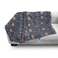thumbnail image 2 of Cartoon Soft Flannel Fleece Throw Blanket, Minimal Items Unicorns Time Wording and Rainbow Maned Horned Horse, Cozy Plush for Indoor and Outdoor Use, 70" x 90", Multicolor, by Ambesonne, 2 of 5