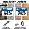 thumbnail image 3 of (2 Pack) Secure Storage OSHA Notice Sign 18 Inch X 12 Inch Plastic Sign, Weather Resistant, UV Protected for Workplace, Business, and Construction Site, Made in the USA, 3 of 8