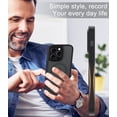 thumbnail image 7 of for iPhone 13 Pro Max Case Compatible with MagSafe, Translucent Matte Shockproof Phone Case Cover - Black, 7 of 7