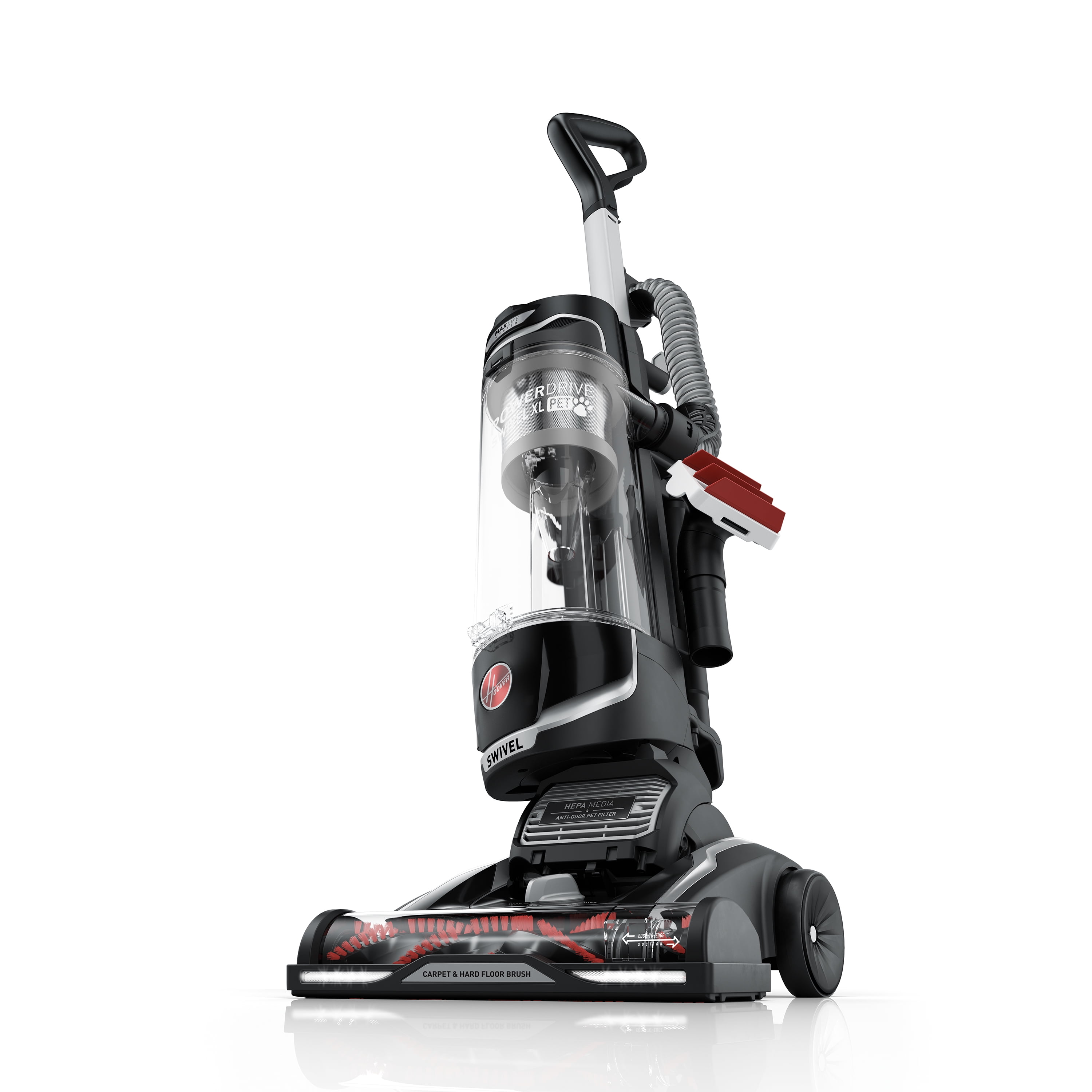 Hoover MAXLife Power Drive Swivel XL Pet Bagless Upright Vacuum Cleaner with HEPA Media Filtration, UH75210 - 1