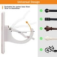 thumbnail image 4 of 8pcs White Curtain Rod Bracket No Drilling, Adhesive Curtain Rod Hooks or Mount fits Support Curtain 0.6'' to 1.5'' Curtain Rod (Curtain Rod Not Included), 4 of 5