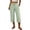 Light Green -BQ18, variant on Dwellite Womens Wide Leg Cargo Pants Summer Hiking Capris Lightweight Ladies Casual Pant Travel with Pockets Light Brown M