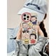 thumbnail image 3 of Bonita funda de teléfono de cuero con relieve de lujo de la familia feliz de Snoopy y Charlie Brown para iPhone 15, 12, 13, 14 y 11 Pro Max, funda protectora de lente, 3 of 4