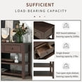 thumbnail image 4 of Tcbosik 50" Entryway Table with 3 Drawers and Open Storage Shelves, Farmhouse Accent Sofa Table, for Living Room, Hallway, Couch, Small Spaces - Espresso, 4 of 9