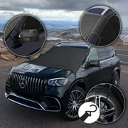 AutoTech Park Custom-fit Snow Cover Compatible with 2010-2023 Chevrolet Spark Hatchback, Windshield Cover  with Rear Mirror Cover