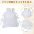 thumbnail image 4 of Bolsas de Yute de 2.7x3.5 Pulgadas con Cierre de Cuerda, 50 Pcs Bolsas de Regalo de Lino Reutilizables para Joyería, Sacos para Fiesta, Navidad, Festival, Blanco, 4 of 6