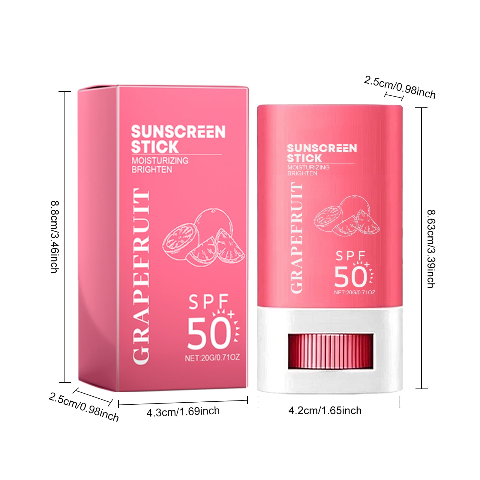Alvantor Sunscreen Stick SPF 50, Invisible Finish Water-Resistant Broad Spectrum UVA/UVB Sun Protection for Face, 0.71oz