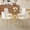 Gold Table+ Four White Chairs, variant on Hi loPres 36.6-Inch Round Glass Dining Table Set for 4, Modern Gold Metal Legs with White Fabric Chairs, 5-Piece Kitchen Room Furniture