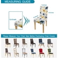thumbnail image 6 of Chair Covers for Dining Room 6 Pack, Stretchy Parson Chair Slipcovers,White Flowers Spandex Banquet Chair Seat Pet Protector Slipcovers for Holiday Home Party, Hotel, Wedding Ceremony, 6 of 6