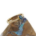 thumbnail image 3 of OCEAN FLAME 18KT GOLD PLATED AUSTRALIAN BLACK OPAL RING, 3 of 4