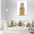 thumbnail image 3 of Designart Tiger in Vest and Sweater - Contemporary Animal Throw Pillow - 12x20, 3 of 5