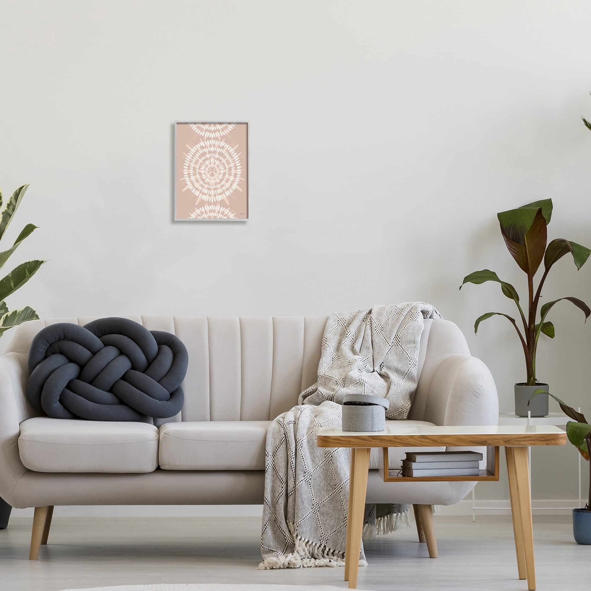 Stupell Industries Geometric Rose Gold Mandala Boho Flower Design,11 x 14, Design by House Fenway