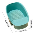 thumbnail image 3 of Saddle Sink Drain Basket | Hangable Kitchen Sink Strainer | Vegetable & Utensil Drying Basket with Hooks | 21x13.5x7.5cm | Orange/Blue/Green/Yellow, 3 of 3
