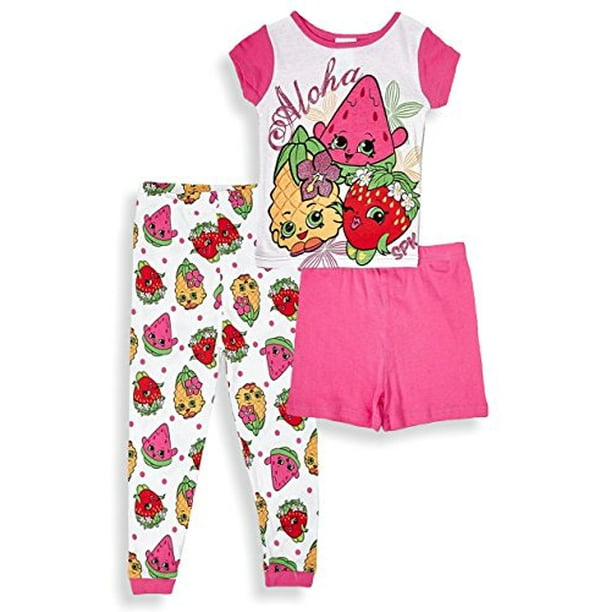 Shopkins - Shopkins Little Girls' 3 Piece Pajamas Set - Walmart.com ...