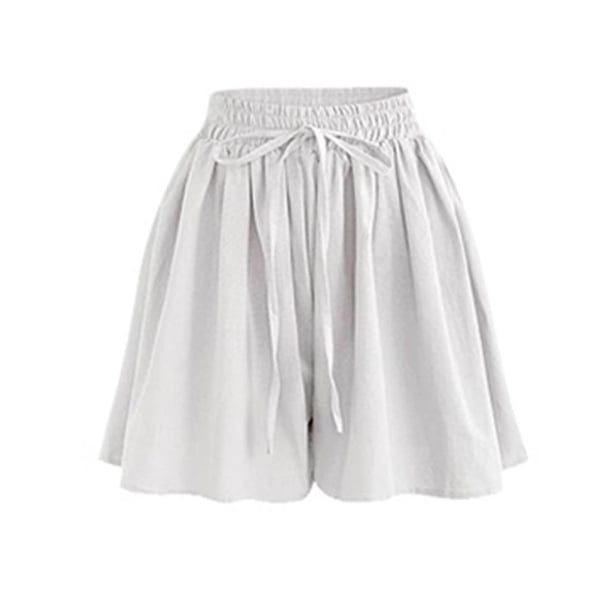 Pantalones cortos de yoga Fnochy para mujer, de talla grande, con lazo, deportivos