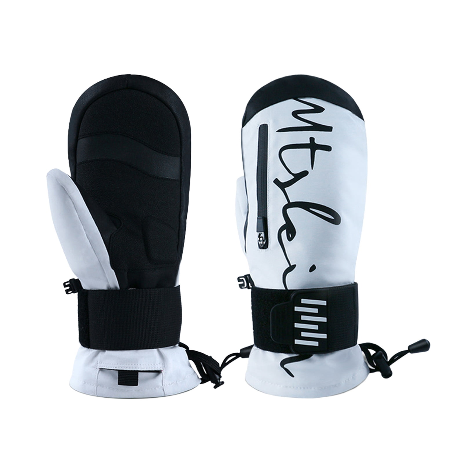 Eoperou Ski Gloves with Built-in Wrist Guards: EVA Shock Absorber Winter Gloves Waterproof Snowboard Gloves