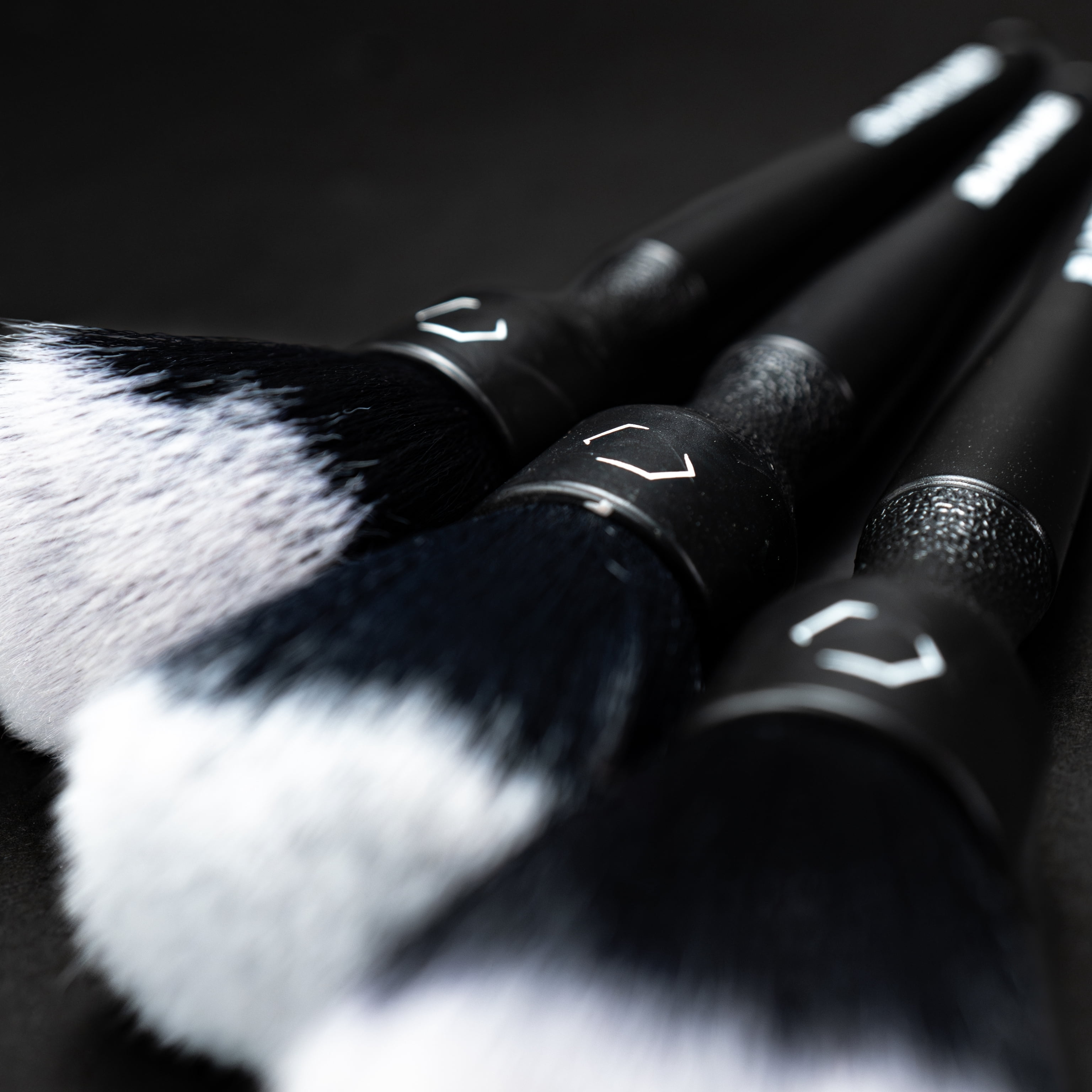 Blackline Car Detail Brushes- Luxury Car Detailing Brush Set for Interior and Exterior - Best Auto Detailing Brushes - Premium Car Detailing Brushes (Ultra Soft Bristles)
