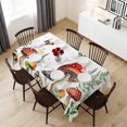 thumbnail image 6 of Mushroom Table Cloth Waterproof Tablecloths, Butterfly Botanical Star Country Plant White Tablecloth Dining Table Cover for Kitchen Party Tabletop Outdoor, Rectangle Tablecloth 54x108 Inch, 6 of 9