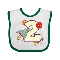 Inktastic 2nd Birthday Outer Space Theme Boys or Girls Baby Bib